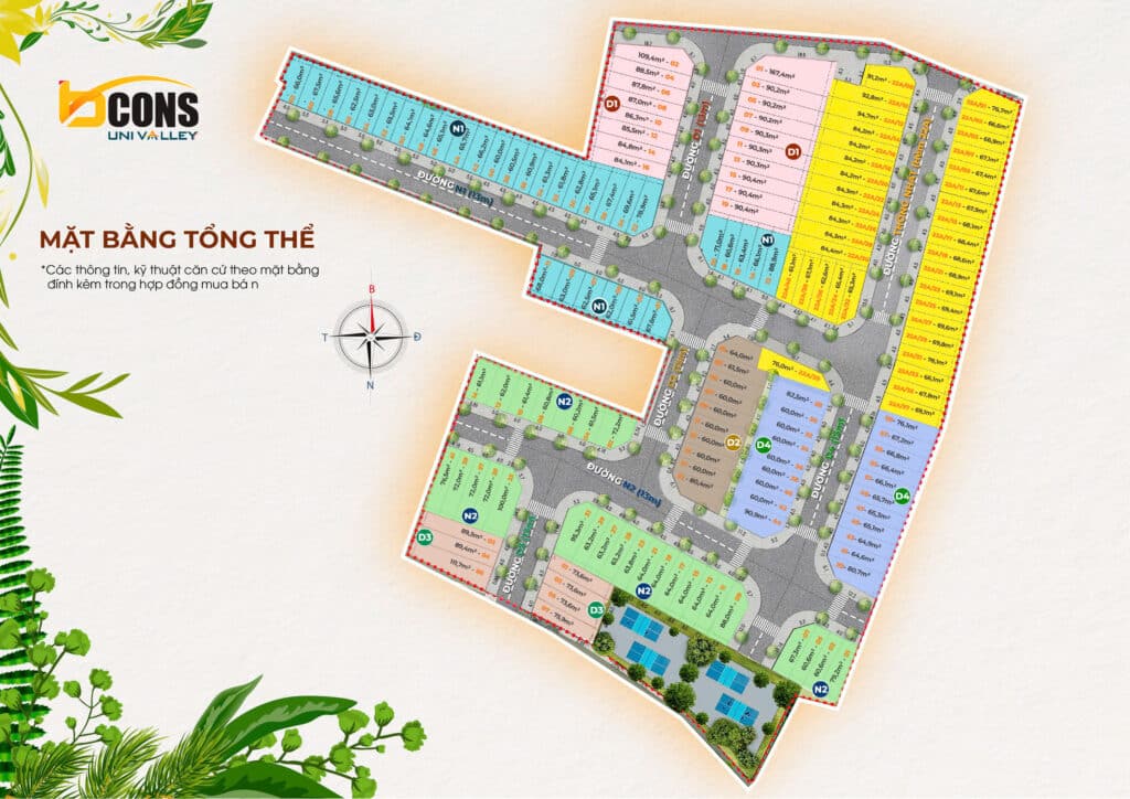 Mặt Bằng Nhà Phố Bcons Univer Valley