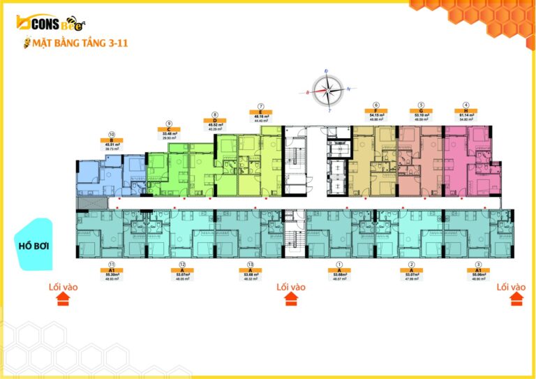 Mặt Bằng Bcons Bee Bcons Homes